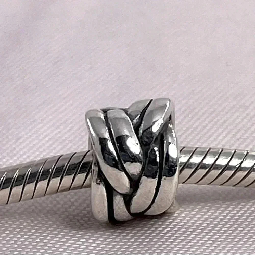 Pandora Forget Me Knot 925‎ Sterling Silver Charm Authentic Stamped Threaded